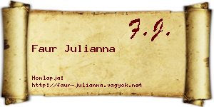 Faur Julianna névjegykártya