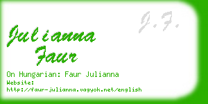 julianna faur business card